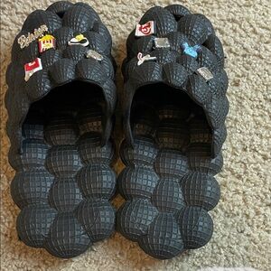 Black Quilted Women's Slippers